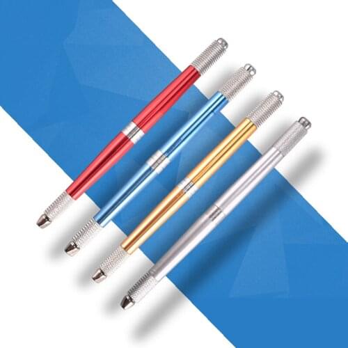 Three head embroidery eyebrow pen cross mouth all metal embroidery hand brush embroidery knife rest 20