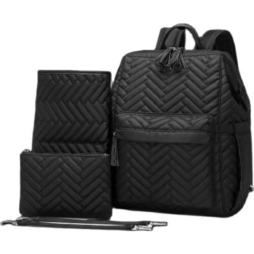 Large Capacity Nappy Bag Fashion Mummy Maternity Large Capacity Nappy Bag Travel Backpack Nursing Bag 5pcs/Set