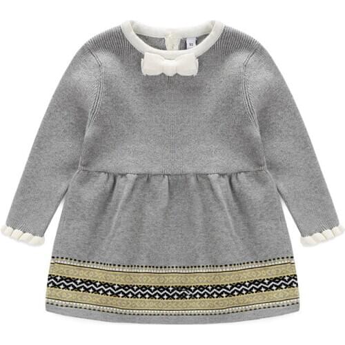 New Fashion Spring Autumn Winter Newborn Baby Girls Sweater Princess Dress Infant Knit dress Baby Little Girl Jersey Dress Apron