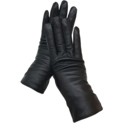 Gloves 2020 new style ladies sheepskin black gloves leather fashion winter warmth beautiful free shipping genuine leather drivin