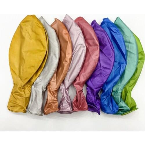 1pc 36inch Gold silver rose gold Metal Latex Balloons Thick Chrome Metallic Colors helium Air Balls Globos Birthday Party Decor