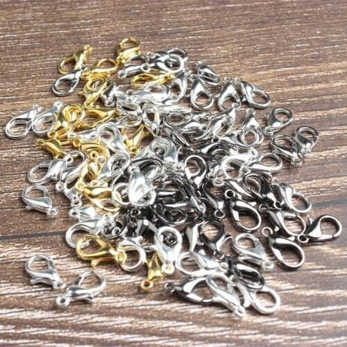 10mm-21mm 100pcs-20pcs Lobster Clasp DIY men and women bracelet necklace ankle and Accessories wholesale