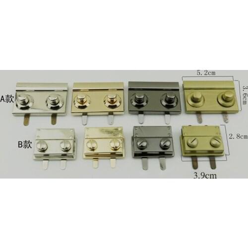 10 Pieces High-End Thickened Locks Bag Twisting And Snap Locks Leather Handbags Hardware Accessories Light Gold Locks