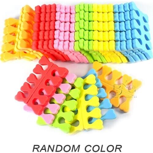 100pcs/Pack Professional Nail Art Toes Separators Fingers Foots Sponge Soft Gel UV Beauty Tools Polish Manicure Pedicure Divider