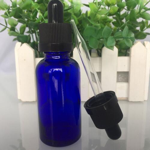 1000pcs Blue Glass Dropper Bottle Capacity Glass Bottle E Liquid 5ml 10ml 15ml 30ml 50ml Dropper Bottle eliquid Empty Bottle