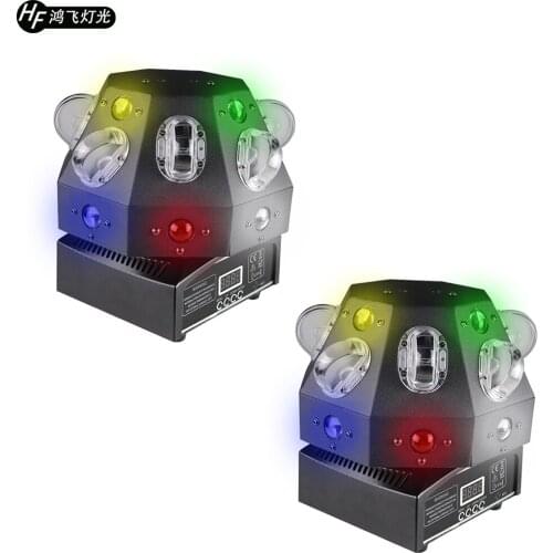 2 Pieces Laser + Beam + Pattern Colorful Effect Light Stage Dj Moving Head Light Disco Laser Rotating Flash Scan Light