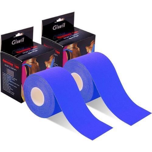 Giwil 2 Packs Kinesiology Tape Athletic Muscle Support Elastic Sport Tape Fitness Tennis Running Knee Muscle Protector Scissor