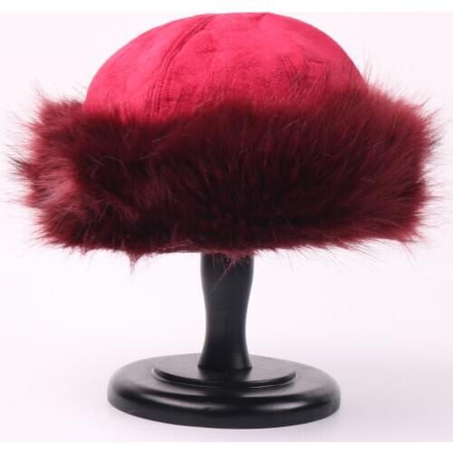 2021 Russia Womens Plain Cap Knit Plush Thicken Fur Hats Winter Windproof Warm Ear Protect Bomber Hat Gorras