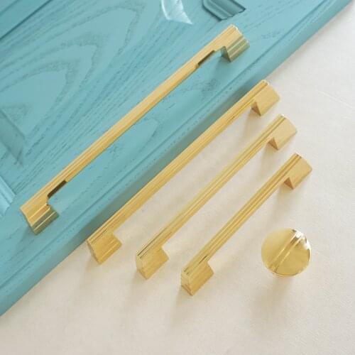 3.78'' 5.04'' 6.30'' 7.56'' Zinc Alloy Solid Color Simple Style Kitchen Cabinet Handles Knob Gold/Silver Dresser Cupboard Handle