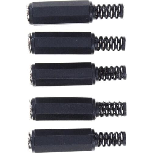 5Pcs 3.5mm Aux Audio Jack Plug to USB Female Stereo Audio Converter Cord Car MP3 Cable Adapter Black