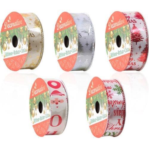 6 Yards/Roll Gold Silver Silk Satin Ribbon For Crafts Wedding Decorative DIY Organza Onions Ribbons Bow Christmas Gift Supplies