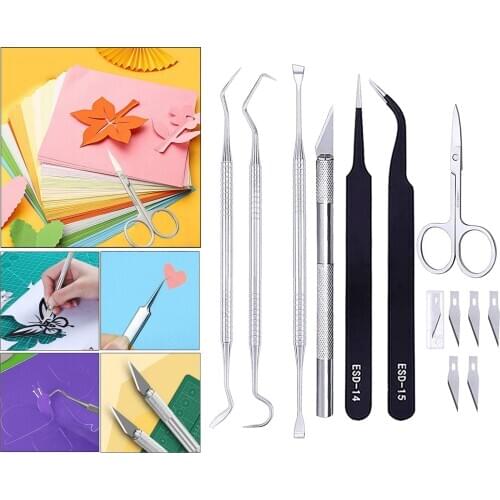 7Pcs Vinyl Weeding Tool Kit Stainless Steel Tweezers Pick for Cricut Silhouette