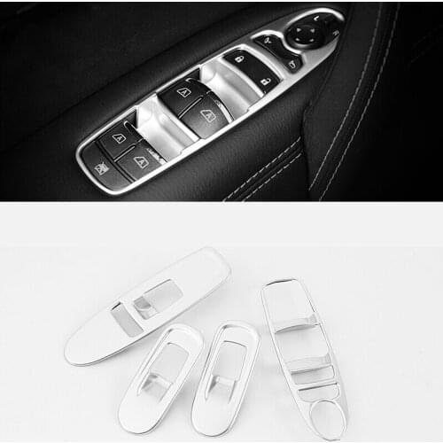 ABS Plastic For NIssan Patrol Armada Y62 2017 2018 Accessories Car Door and window glass lifting switch Cover Trim Car styling
