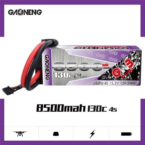 GAONENG GNB 8500mAh 4S2P 15.2V 130C/260C Hardcase HV LiPo Battery XT90S EC5 Connector For 1:8 1/8 RC Car Four Drive Off-road Car