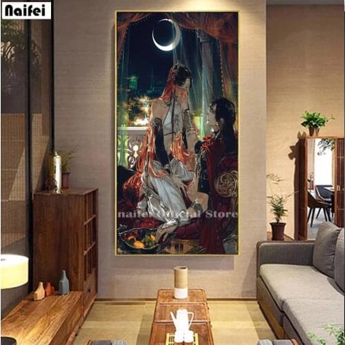 Heaven Blessing 5D DIY Quality Full Square Round Diamond Painting Embroidery Animated Picture Cross Stitch Kits Wall Art Decor