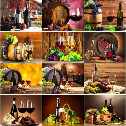 5d DIY Diamond Embroideryce Wine Fruit Home Decoration Rhinestone Gift DIY Home Decoration Rhinestone Craft Gift Art Gift D