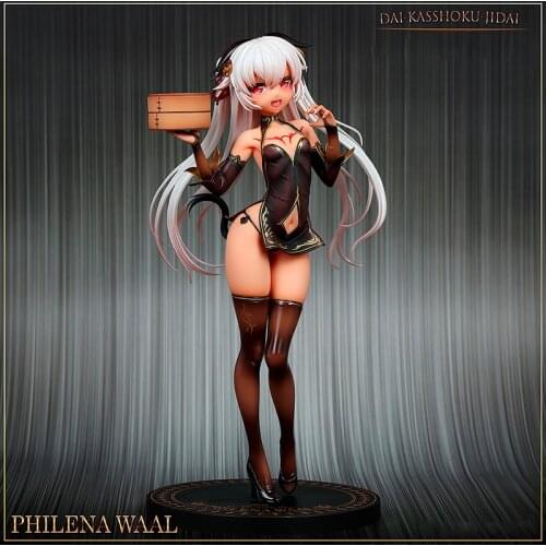 Anime Sexy Girl Figure Hobby Japan Amakuni Dai Kasshoku Jidai Philena Filena Waal PVC Action Figure Model Toys Collection Doll