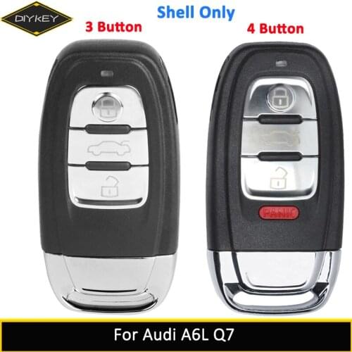 DIYKEY Replacement Car Smart Key Shell 3/4 Button for Audi A3 A4 A5 A6 A8 Quattro Q5 A6 A8 Remote Key Shell Case HU66 Fob