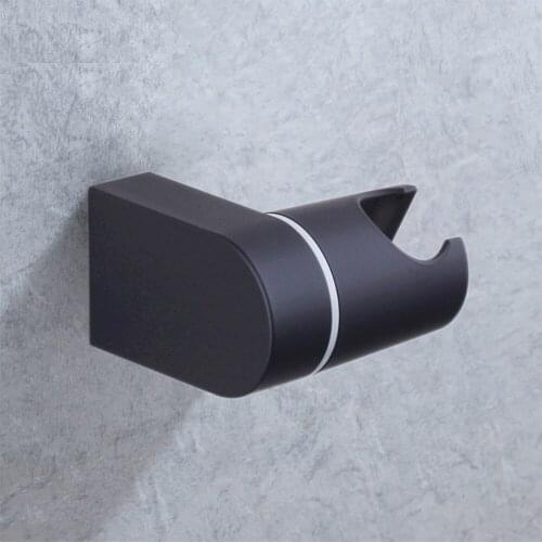 Shower Head Holder Bracket Stand 2 Position For Bathroom Use Standard Size Bath Accessories Matt Black ABS Plastic