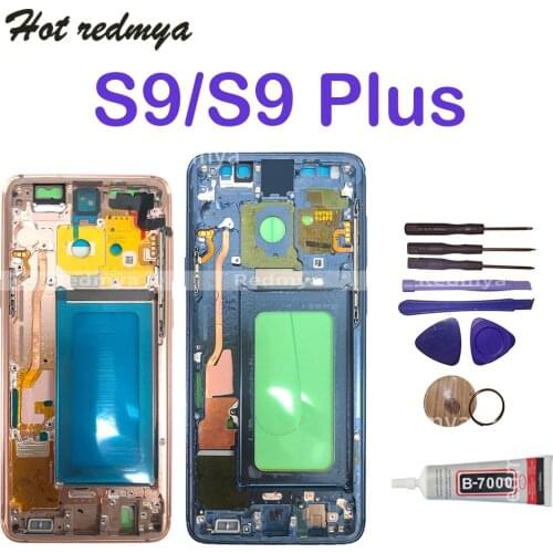 For Samsung Galaxy S9/S9 Plus S9+ G960 G960F G965 G965F Metal Housing Middle Frame Bezel Repair Replacement Part