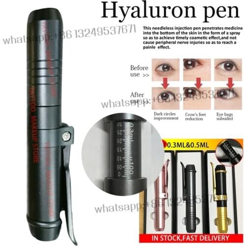 0.3ML High Pressure Hyaluronic Acid Pen High density metal For Anti Wrinkle Lip injection hyaluron gun atomizer hyaluron pen