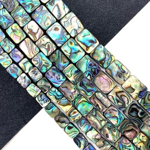 Natural Shell Beads Rectangular Abalone Shell Beads Used for DIY Jewelry Making Necklace Bracelet Earring Accessories Size8-16mm