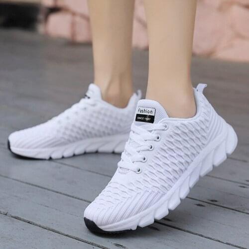 Mesh Women Sneakers Breathable Women Flat Shoes Lightweight Casual Shoes Ladies Lace-up Deportivas Mujer Chaussures Femmeewd4