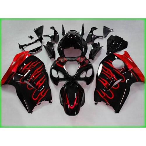 S565 Red Flames Fairing kit for SUZUKI Hayabusa GSXR1300 96 99 00 07 GSXR 1300 GSX-1300R 1996 1999 2000 2007 Fairings set