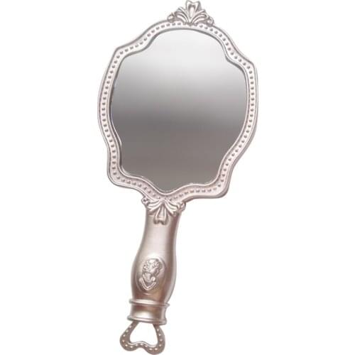 Girls Cosmetic Vintage Vanity Mirror Princess Mini Make-up Hand Held Mirror Makeup Hand Mirror Unique Gift for Girl