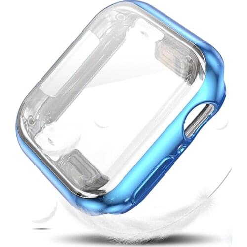 Lightweight Soft TPU Case for Apple Watch 40mm 44mm 38mm 42mm Cover Screen Protector Shell for iWatch Series 6 SE 5 4 3 Bumper