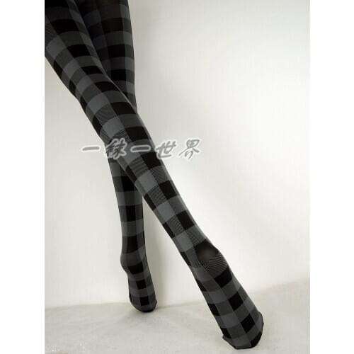 Medias De Mujer Crotchless Hot Sale Open Crotch Stockings Women 's Pantyhose 2020 New Fashion British Style Checkered Velvet
