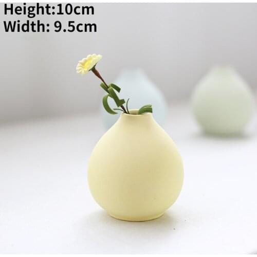 Small Vase Ceramic Hydroponic Ornaments Modern Minimalist Creative Living Room Home Soft Decorations Colorful Flower Arrangement