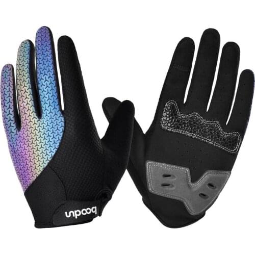 Cool Fashion Winter Sports Gloves Colorful Bike Gloves Outdoor Shockproof Night Riding Reflective Touch Screen Riding Gloves