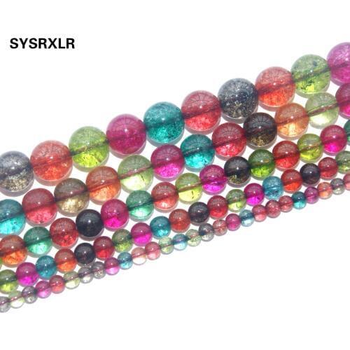 Wholesale Colourful Tourmaline Glass Crystal Beads For Jewelry Making Stone DIY Bracelet Necklace Material 4/6/8/10/12 MM Strand