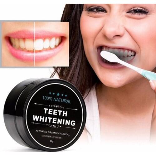 Daily Use 30g Teeth Whitening Powder Activated Bamboo Charcoal Powder Tooth Whitening Scaling Powder Tartar Stain Removal