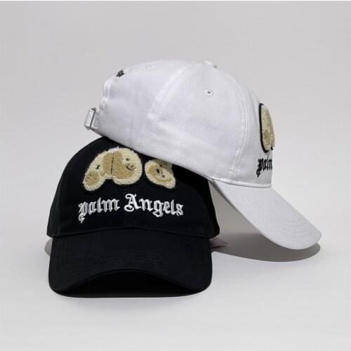 Palm Angels 22SS Logo letters guillotine bear letter embroidery men and women couple fashion Casual Caps Sun Hat