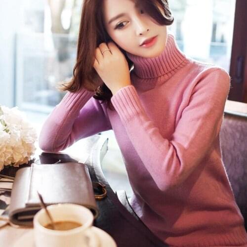 Thick Thermal Underwear Women 2021 Spring Autumn New Short Paragraph Female High-Necked Sweater Sweater Bottoming Long-Sleeved