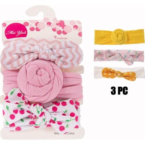 Baby Headband Set 3 Pieces Toddlers Children Solid Color Striped Bow Headdress Newborn Baby Hair Accessories 0-3 Years