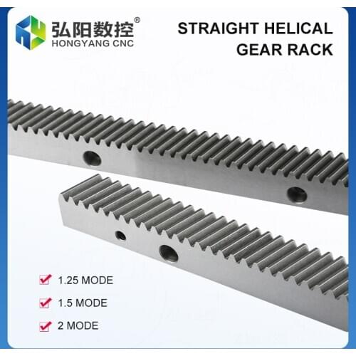 Track rack straight tooth helical rack 1.25M 1.5M 2M industrial machinery gear square rack 45 steel cnc rack linear guide