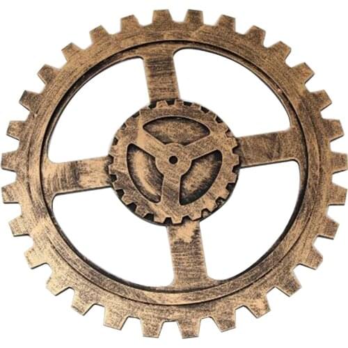 1xRetro Style Wheel Gear Wall Pediments Hangings ,Two Colors Wall Accents