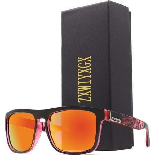 ZXWLYXGX BRAND DESIGN Polarized Sunglasses Men Women Driving Sun Glasses Male Square Goggles UV400 Eyewear oculos de sol