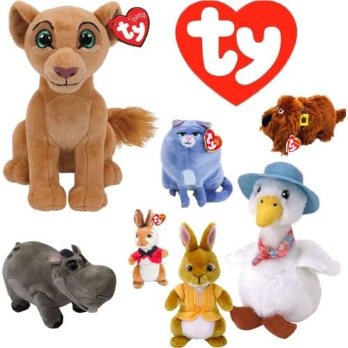 Ty Beanie Big Eyes Anime Doll Simba Nala Scar Olaf Sven Ferdinand Lupe Dumbo Plush Toy Lion Elephant Child Birthday Gift 15CM