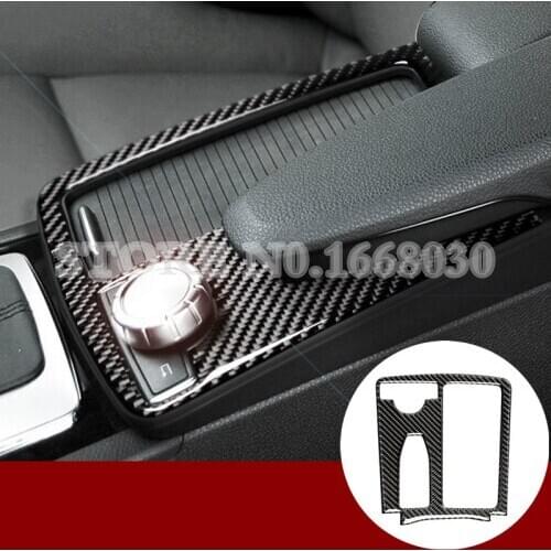 Carbon Fiber Center Water Cup Holder Frame Cover For Benz E Class W212 2010-2011 1pcs Car accesories interior Car decoration