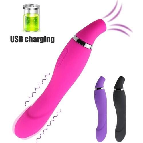 USB Charging G-spot Vibration AV Vibrator Sex Adult Toys for Women Dildo Butt Masturbation Nipple Sucking Clitoris Stimulator