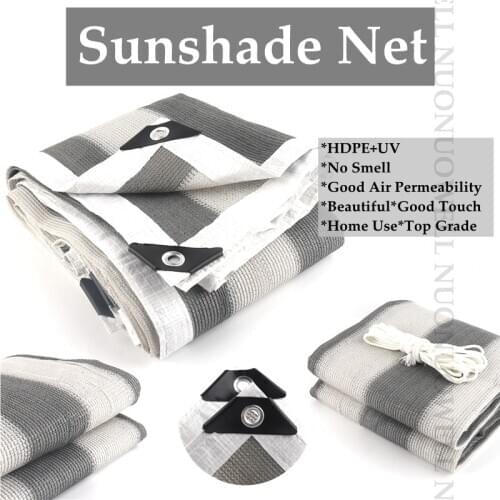 HIgh-quality Grey White HDPE Anti-UV Sun Shade Net Home Terrace Balcony Privacy Safety Fence Netting Canopy Sunshade Nets