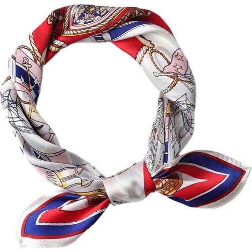 YHXFJ5353 New Fashion Clothes Accessories 53cm Small Square Scarves Women Wraps 100% Silk Scarf