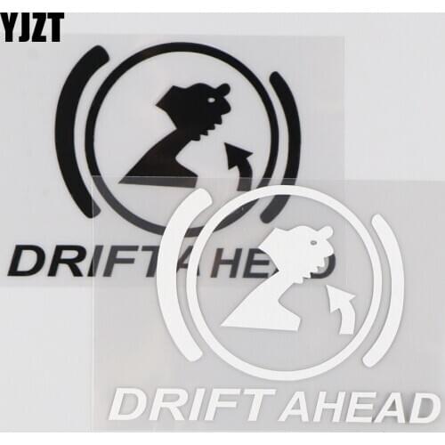 YJZT 11.3CM*8.1CM Drift A Head Funny Vinyl Decal Truck Window JDM Car Sticker Black/Silver 4A-0169