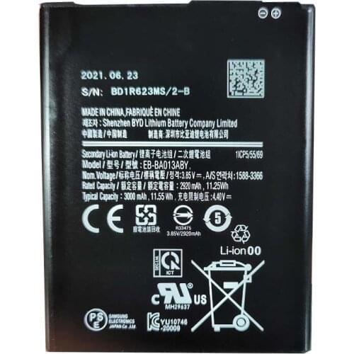 Replacement Battery For Samsung Galaxy A01 Core EB-BA013ABY Genuine Battery 3000mAh