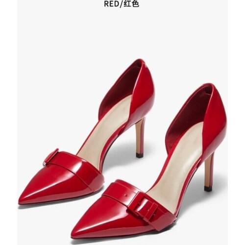 Womens Shoes 2021 Summer New Arrivals Buckle Decoration Pointed Toe Stilettos Women Fashion Sandals