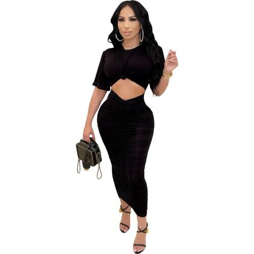 Casaul Women Dress Hollow Out Bodycon High Streetwear Pleated Skinny Party Night Clubwear Dresses For Women Outfit